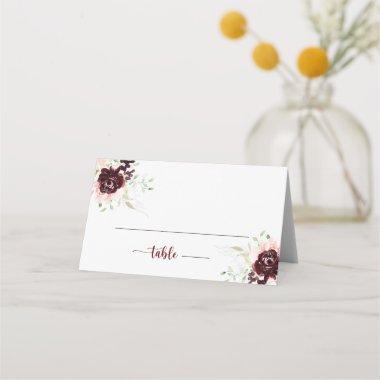 Simple Colorful Classic Floral Wedding Place Invitations