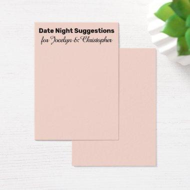 Simple Date Night Suggestions Blush Pink