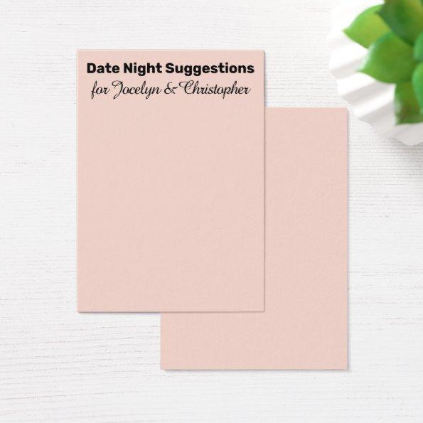 Simple Date Night Suggestions Blush Pink