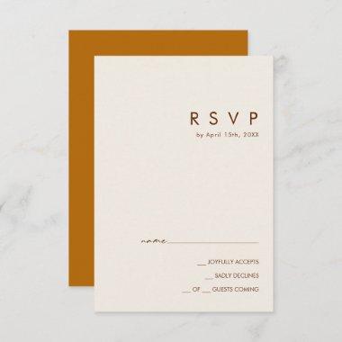 Simple Desert | Burnt Orange RSVP Card