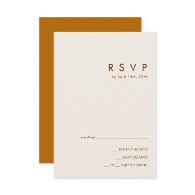 Simple Desert | Burnt Orange RSVP Card