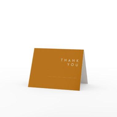 Simple Desert | Burnt Orange Thank You Invitations