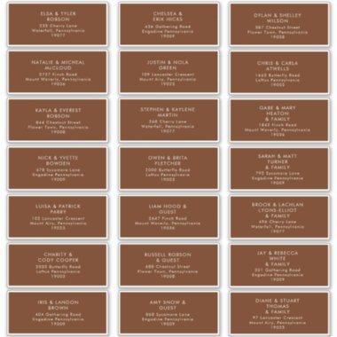 Simple Desert | Dark Cinnamon Address Labels