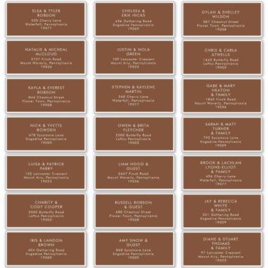 Simple Desert | Dark Cinnamon Address Labels