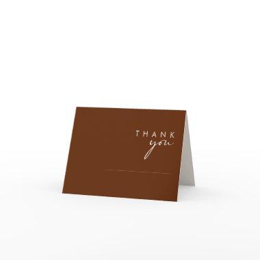 Simple Desert | Dark Cinnamon Thank You Invitations