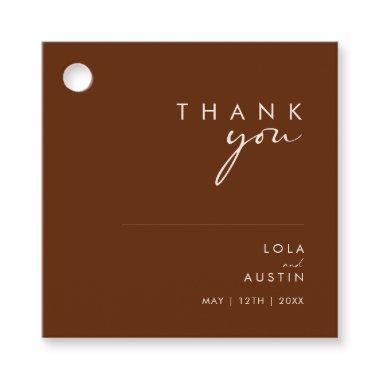 Simple Desert | Dark Cinnamon Thank You Favor Tags