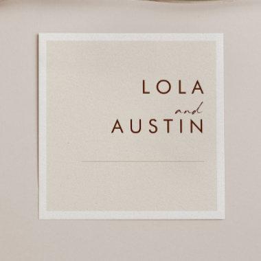 Simple Desert | Natural White Wedding Napkins