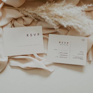 Simple Desert | Natural White Wedding RSVP PostInvitations
