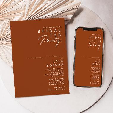 Simple Desert | Terracotta Bridal Tea Party Invitations