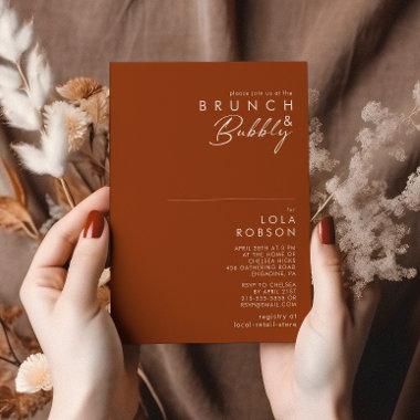 Simple Desert | Terracotta Brunch & Bubbly Shower Invitations