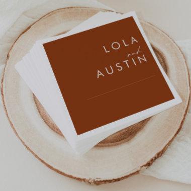 Simple Desert | Terracotta Wedding Napkins