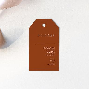 Simple Desert | Terracotta Wedding Welcome Gift Tags