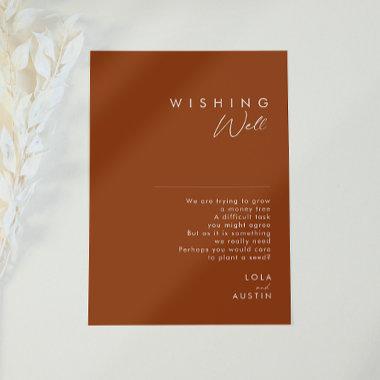 Simple Desert | Terracotta Wedding Wishing Well Enclosure Invitations