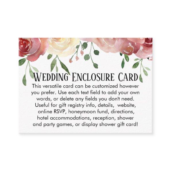 Simple DIY Custom Wedding Blush Pink Floral Enclosure
