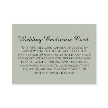 Simple DIY Custom Wedding Light Sage Green Enclosure