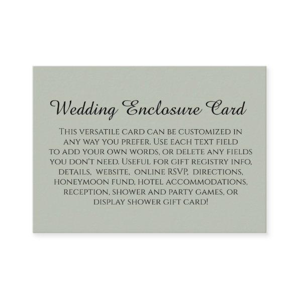 Simple DIY Custom Wedding Light Sage Green Enclosure