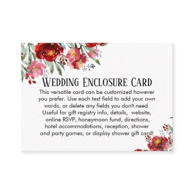 Simple DIY Custom Wedding Red & Pink Flowers Enclosure