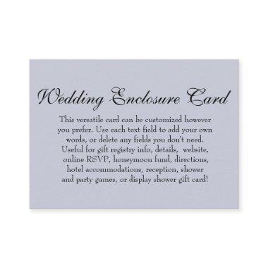 Simple DIY Custom Wedding Versatile Dusty Blue Enclosure Invitations