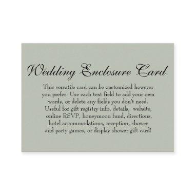 Simple DIY Custom Wedding Versatile Sage Green Enclosure