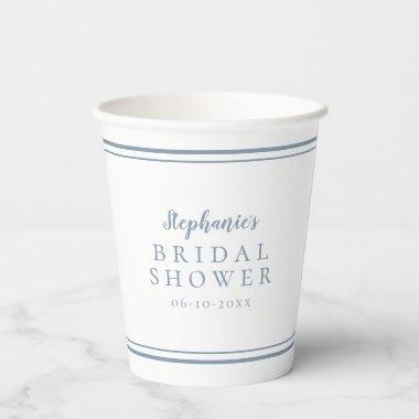 Simple Dusty Blue  Paper Cups