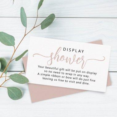 Simple Dusty Pink Script Display Shower Enclosure