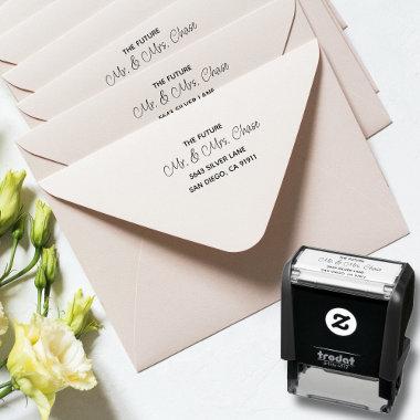 Simple Elegant Black Letters Self-inking Stamp