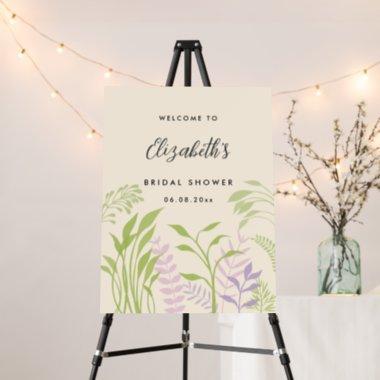 Simple Elegant Botanical Floral Bridal Shower Foam Board