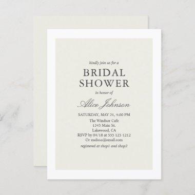 Simple Elegant Bridal Shower Invitation PostInvitations