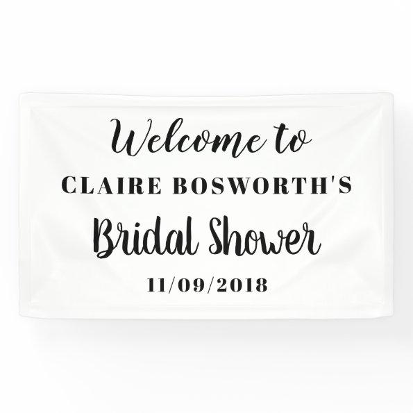 Simple Elegant Bridal Shower Minimal Banner