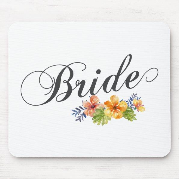 Simple & Elegant Bride Floral | Mousepad
