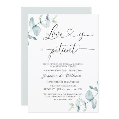 Simple Elegant Change the Date Watercolor Invitations