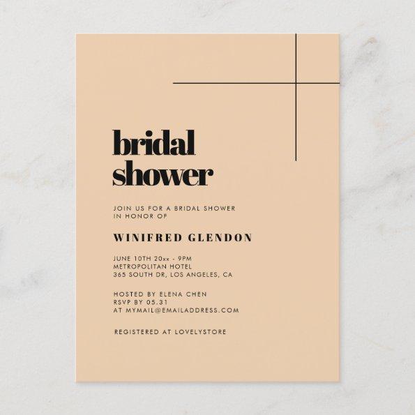 Simple elegant & chic Bridal shower invitation PostInvitations