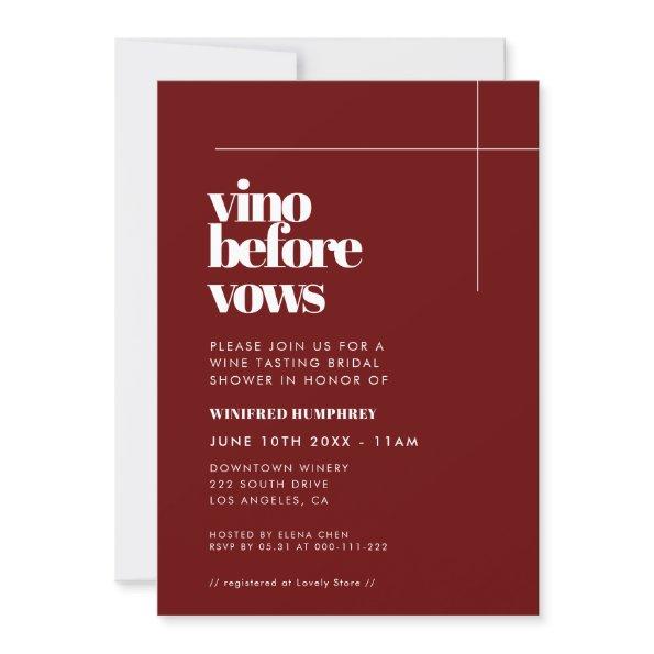 Simple elegant & chic Vino Before Vows