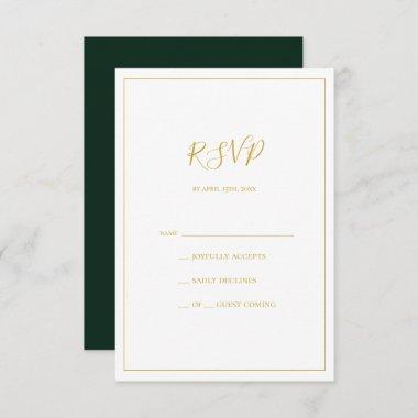 Simple Elegant Christmas | Green RSVP Card