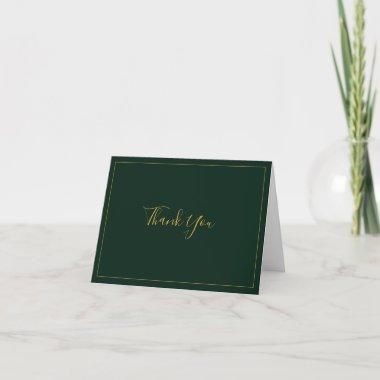Simple Elegant Christmas | Green Thank You Invitations