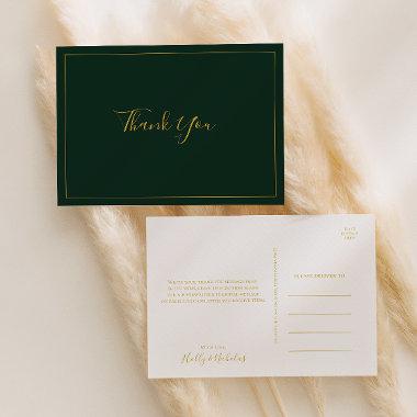 Simple Elegant Christmas | Green Wedding Thank You PostInvitations