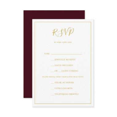 Simple Elegant Christmas | Red Menu Choice RSVP