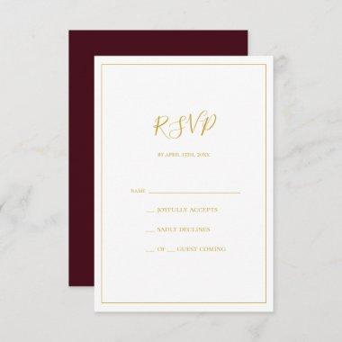 Simple Elegant Christmas | Red RSVP Card