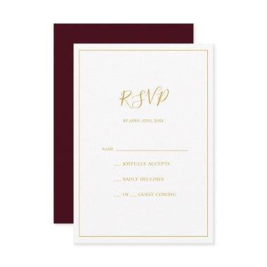 Simple Elegant Christmas | Red RSVP Card