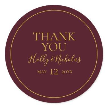 Simple Elegant Christmas | Red Thank You Sticker
