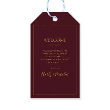 Simple Elegant Christmas | Red Wedding Welcome Gift Tags