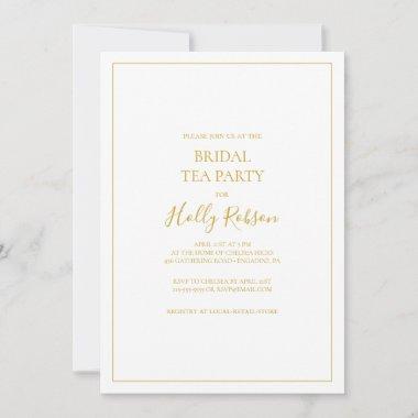 Simple Elegant Christmas | White Bridal Tea Party Invitations
