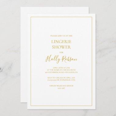 Simple Elegant Christmas | White Lingerie Shower Invitations