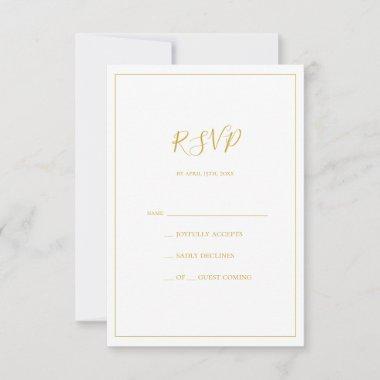 Simple Elegant Christmas | White RSVP Card