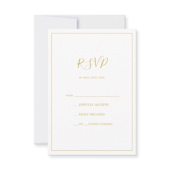Simple Elegant Christmas | White RSVP Card