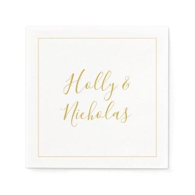 Simple Elegant Christmas | White Wedding Napkins