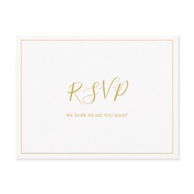 Simple Elegant Christmas | White Wedding RSVP PostInvitations