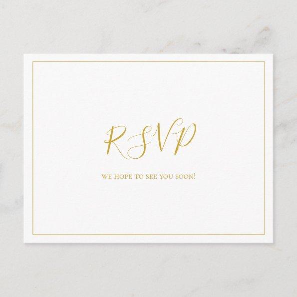 Simple Elegant Christmas | White Wedding RSVP PostInvitations