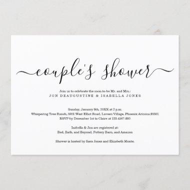 Simple Elegant Couple's Shower Invitations