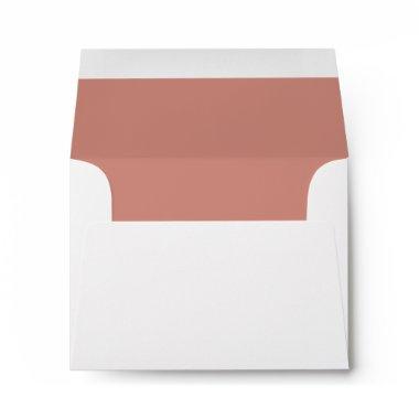 Simple Elegant Dusty Pink Lined Return Address Envelope